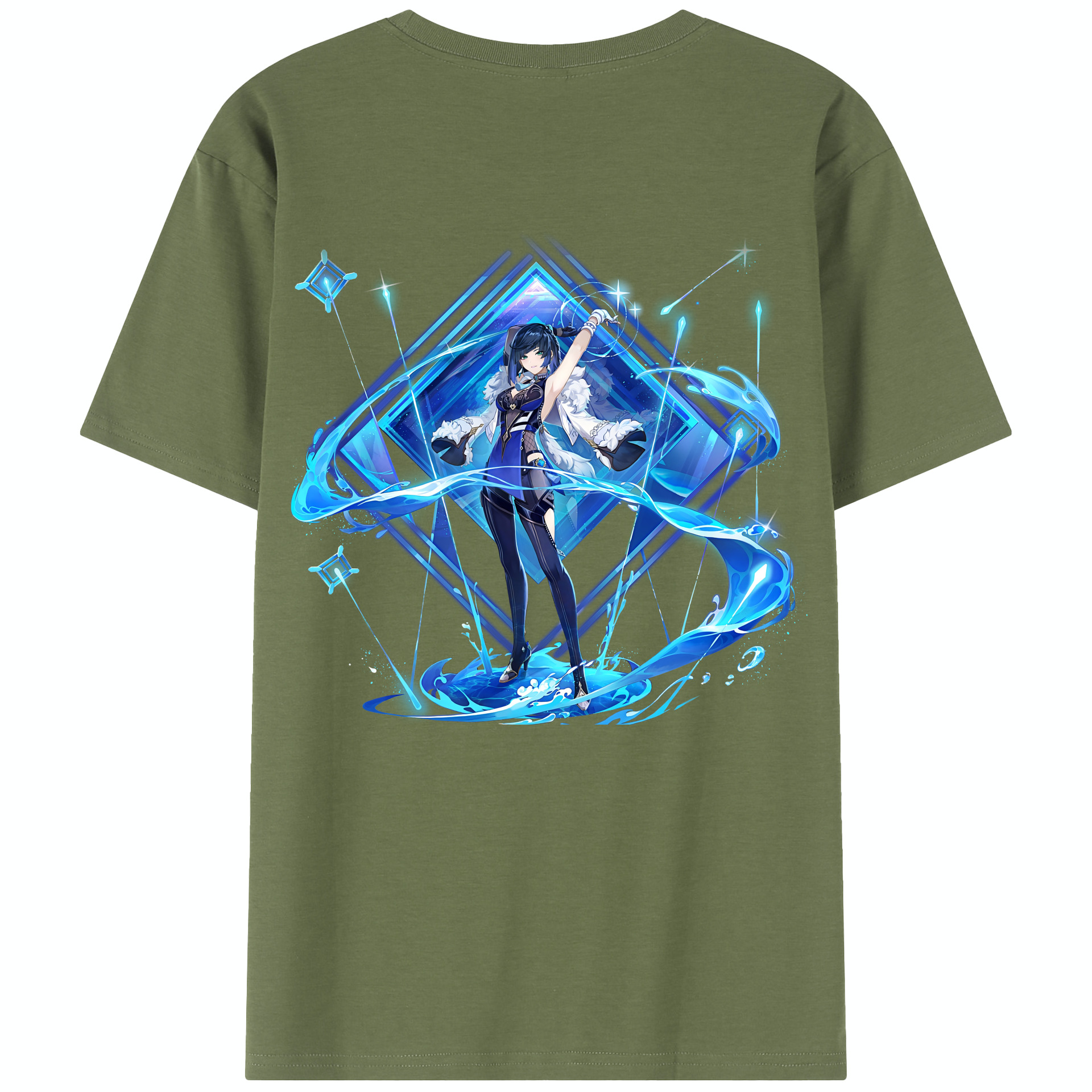 げんし神 夜兰 やらん genshin Yaran 綿100％半袖Tシャツ（背面プリント）